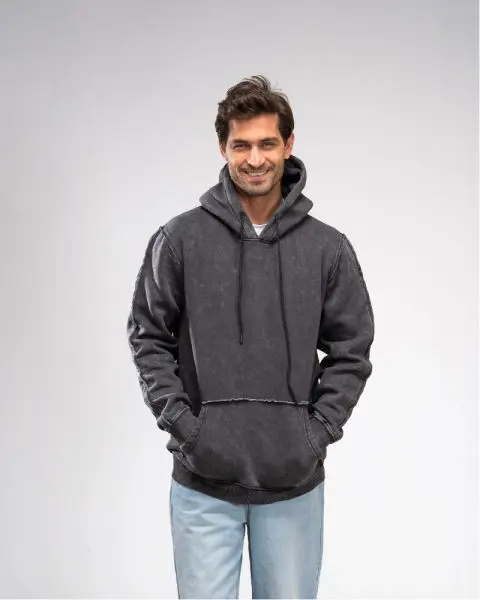 Washed-Out Hoodie- Dark Grey
