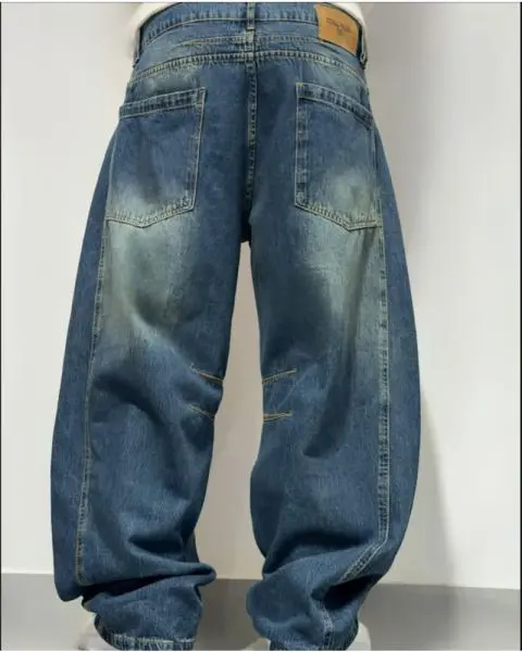 Blue Washed Baggy Jeans