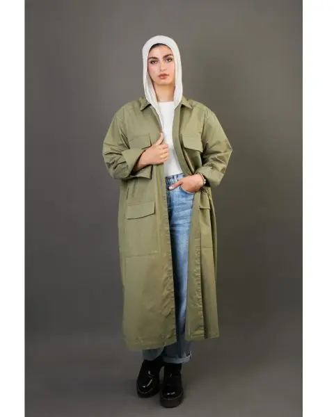 OLIIVE TRENCH COAT