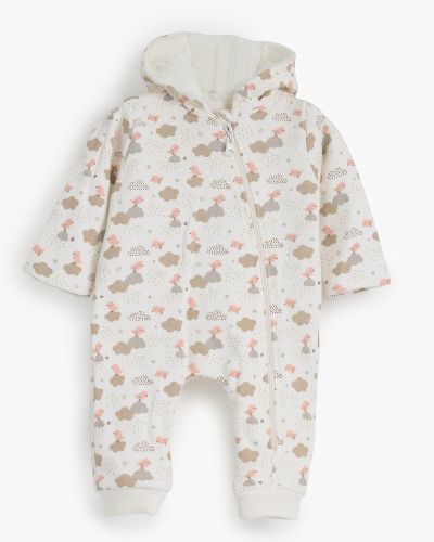 Happy Bird Hooded Printed Romper