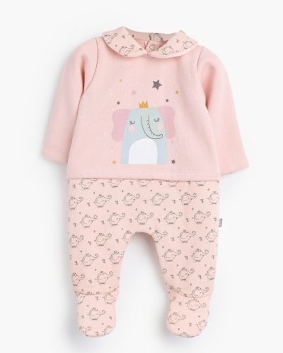 Hello Little One Rouned Printed Romper