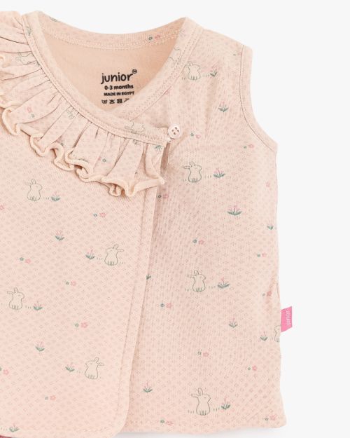 Baby Girl Cotton Top And Shorts Set