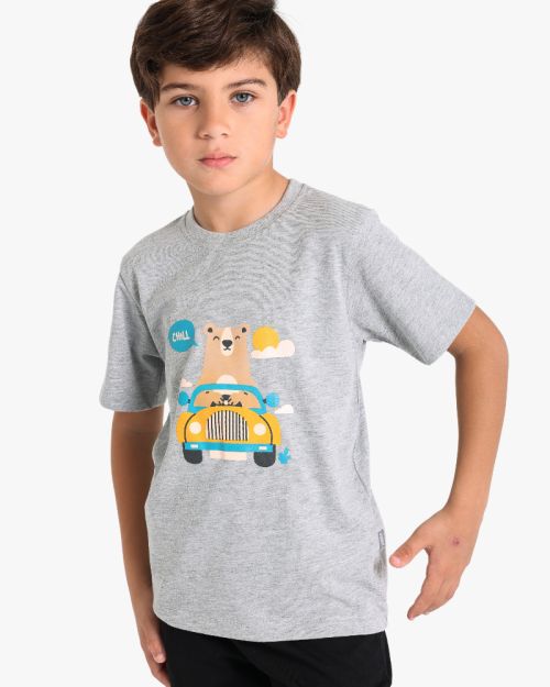 Bear in Car Graphic T-Shirt and Joggers Set