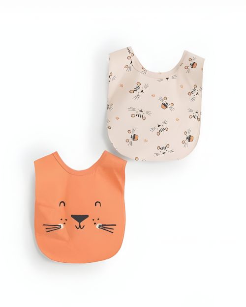 Junior Tiger Face Baby Bib Set
