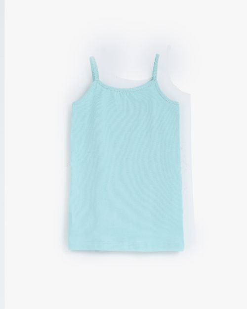 Girls light blue lyra camisole undershirt with thin straps 6 yrs Front | Locafy