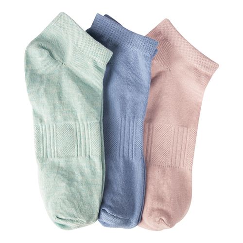 A Pack Of 3 Pieces Ankle Plain Socks MultiColoure