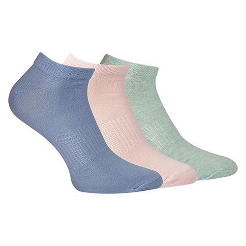 A Pack Of 3 Pieces Ankle Plain Socks MultiColoure