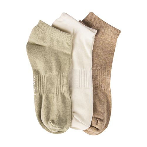 A Pack Of 3 Pieces Ankle Plain Socks MultiColoure