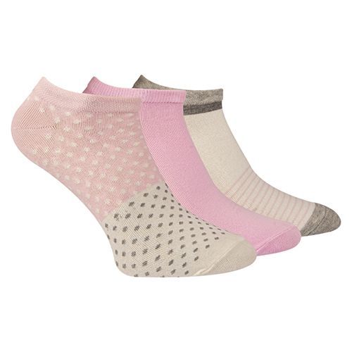 عبوة مكونة من 3 قطع جوارب كاحل مطبوعة بلون متعدد