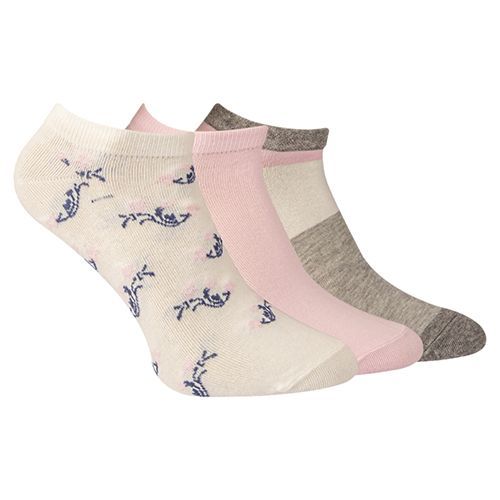 A Pack Of 3 Pieces Ankle Printed Socks MultiColoure