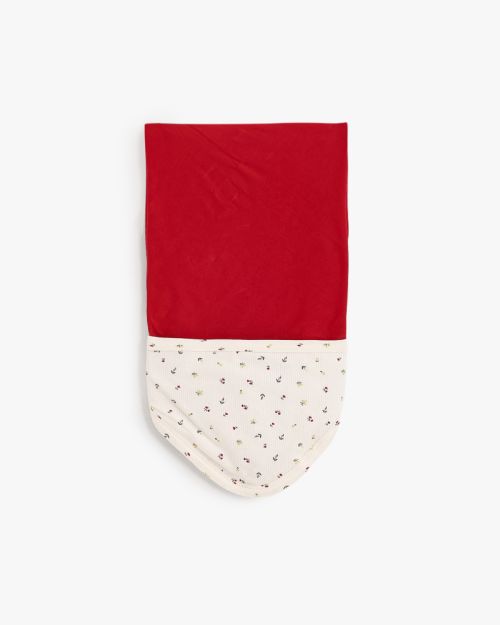 Baby Cotton Receiving Blanket Floral Trim