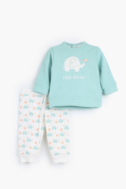 Love elephant Rouned Printed Set