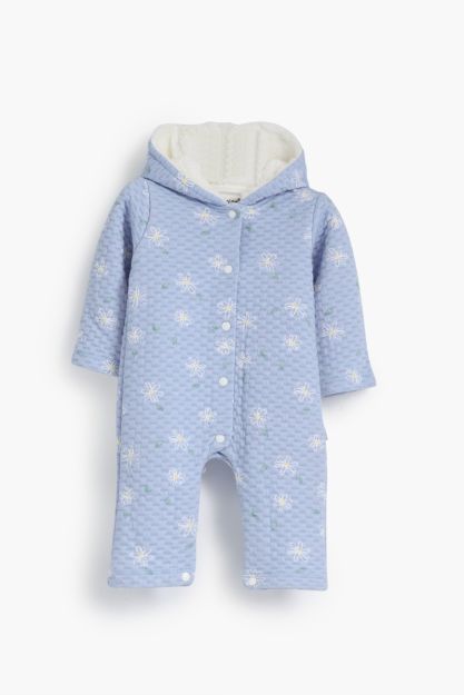 Daisy Flower Hooded Printed Romper