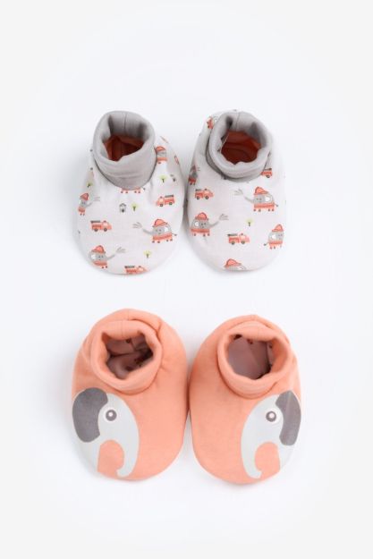 Printed Baby Slippers Pack Of 2