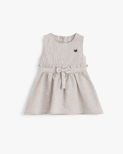 Girls Elegant Sleeveless Bow Dress