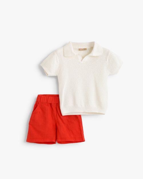 Sophisticated Texture Knit Polo