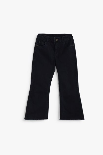 Girls Cotton Denim Pants – Flared Everyday Style