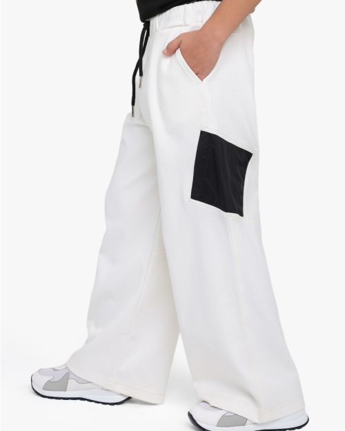 Boys Wide Leg Contrast Utility Pants
