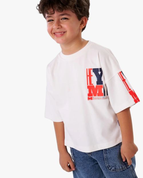 Modern Typographic Art Oversized Tee