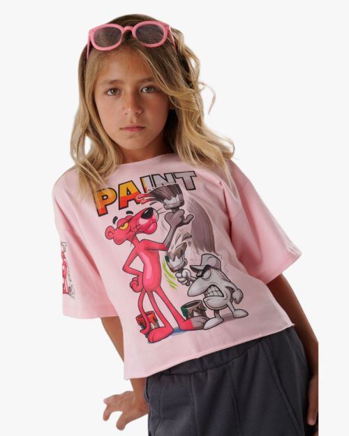 Playful Cartoon Character Relaxed Tee