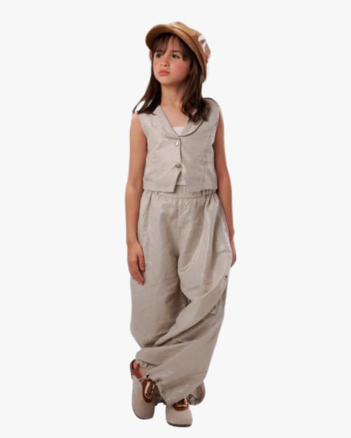 Elegant Linen Vest and Trousers Set