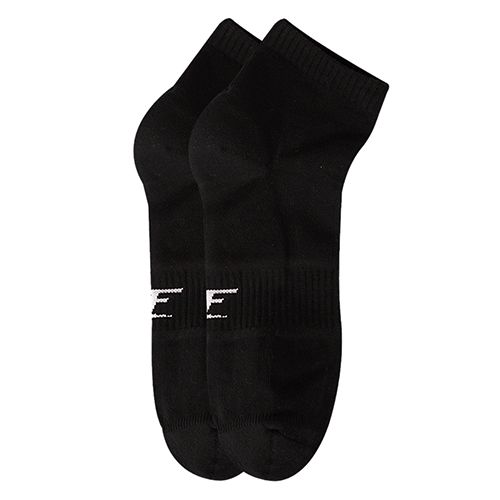 Short Plain Socks Liner Heel And Toe Black For Men