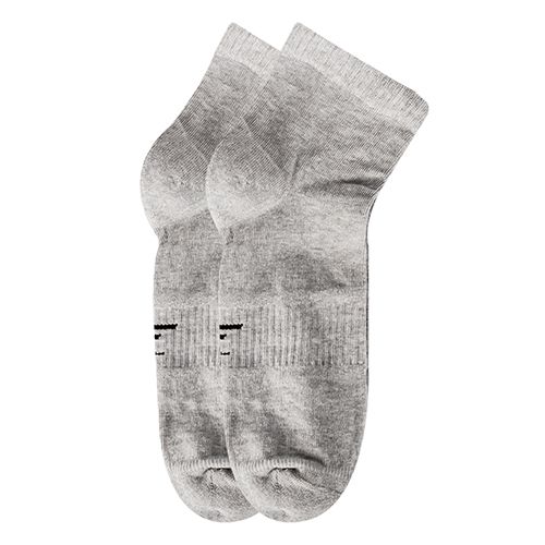 Short Plain Socks Liner Heel And Toe Grey For Men