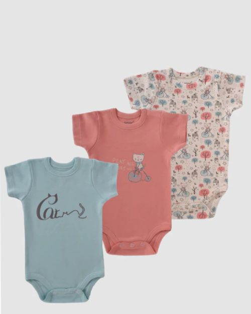 Baby Cotton Bodysuit Pack – 3 Pieces