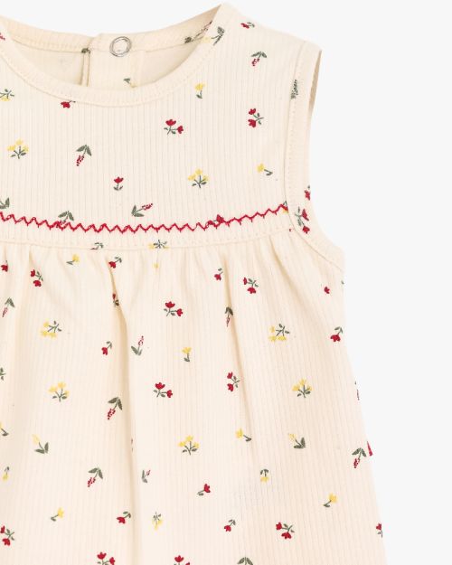 Baby Girl Cotton Floral Top With Shorts Set