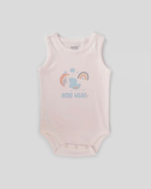 Baby Cotton Sleeveless Bodysuit Pack – 3 Pieces