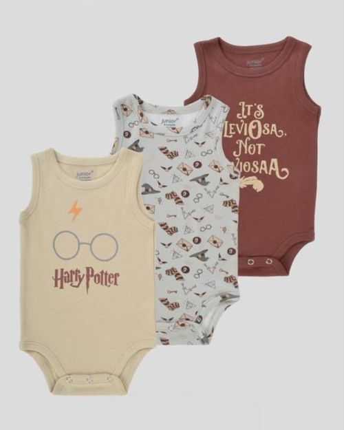 Baby Cotton Sleeveless Bodysuit Pack – 3 Pieces