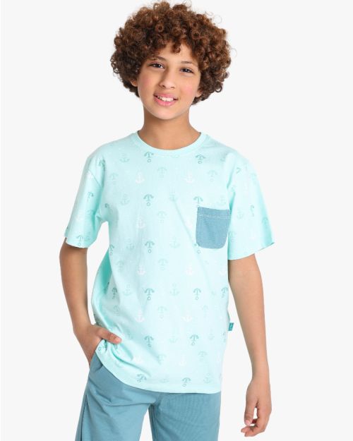 Boys Printed Cotton Pajama Set