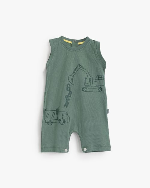 Printed Cotton Sleeveless Jumpsuit