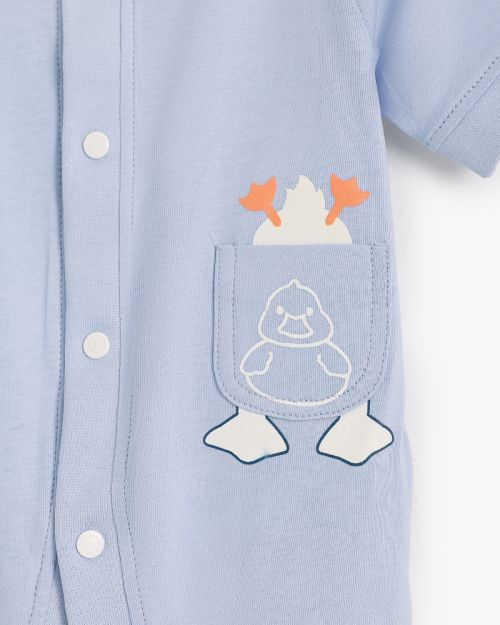 Baby Cotton Short Sleeve Jumpsuit