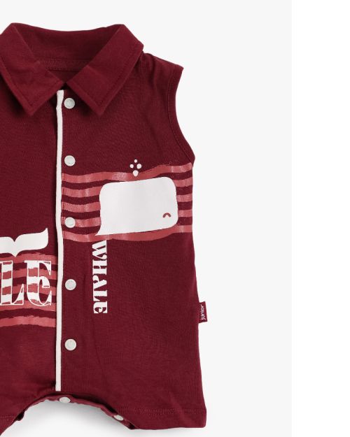 Baby Cotton Sleeveless Romper with Collar