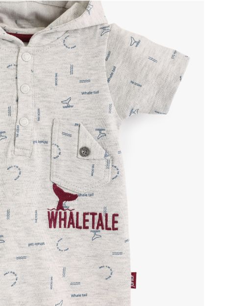 Baby Cotton Hooded Romper