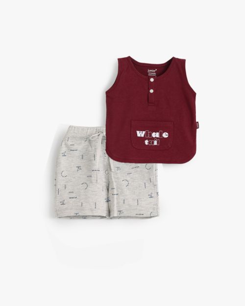 Baby Cotton Summer Set – Top & Shorts