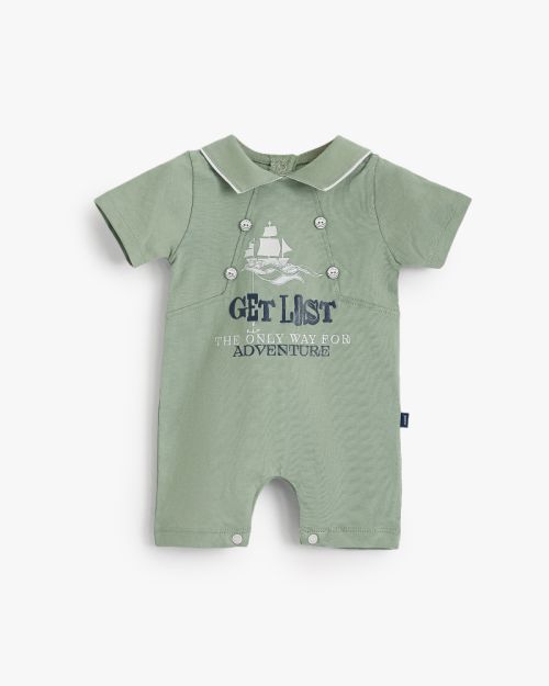 Baby Cotton Polo Romper – Adventure Style