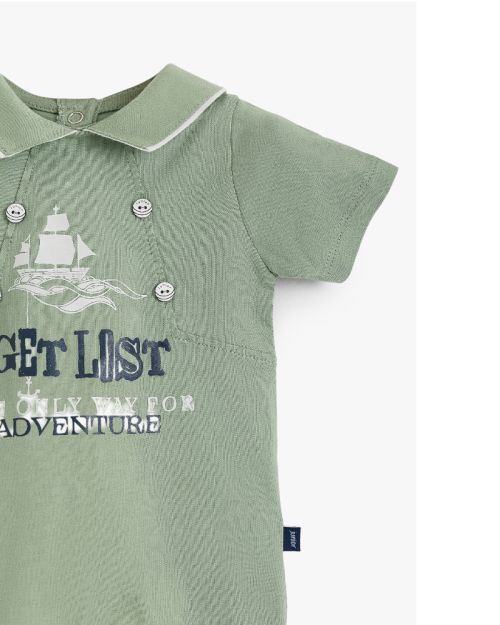 Baby Cotton Polo Romper – Adventure Style