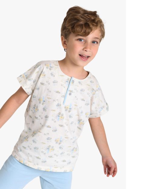 Boys Printed Summer T-Shirt With Shorts Set