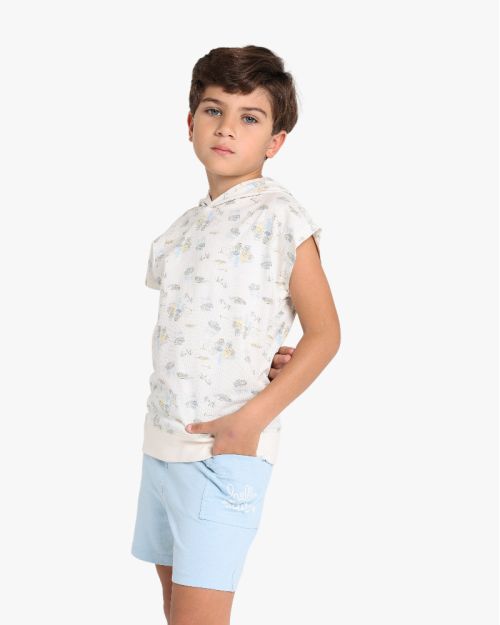 Boys Printed Summer T-Shirt With Shorts Set
