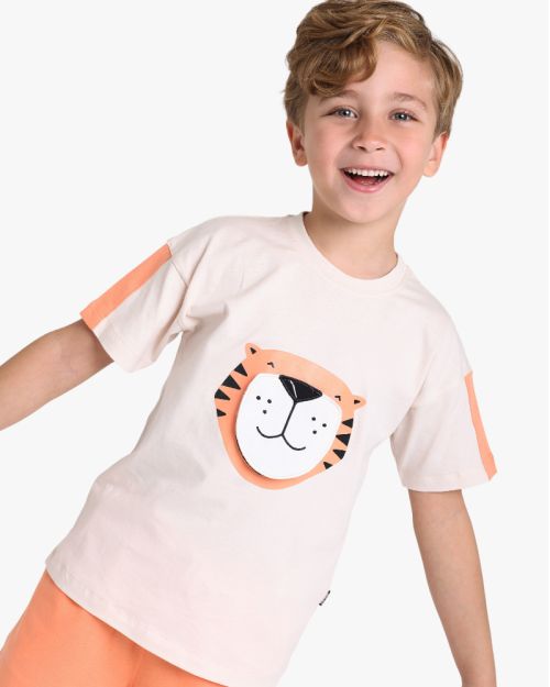 Boys Tiger Graphic T-Shirt With Jogger Pants Set