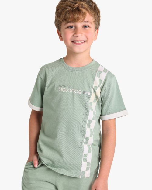 Boys Printed T-Shirt With Jogger Pants Set