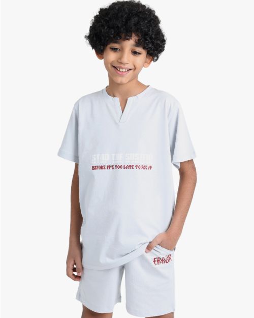 Boys' Urban Graphic Cotton Shorts Set