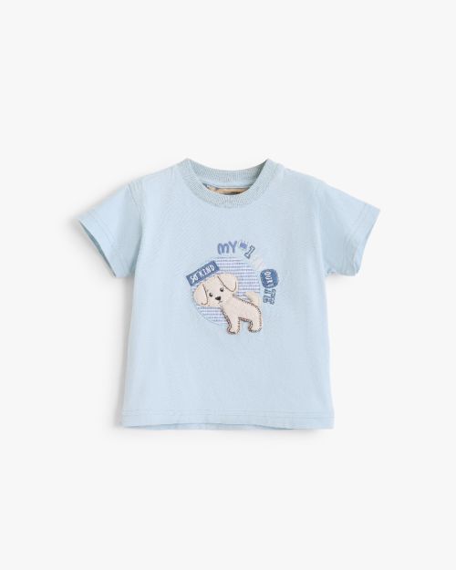 Baby Cotton Top – Puppy Graphic