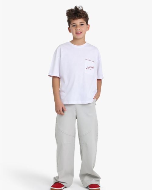 Boys Wide Leg Utility Jogger Pants
