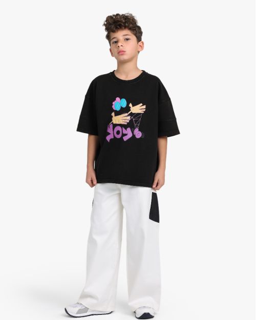 Boys Oversized Statement Graphic Tee