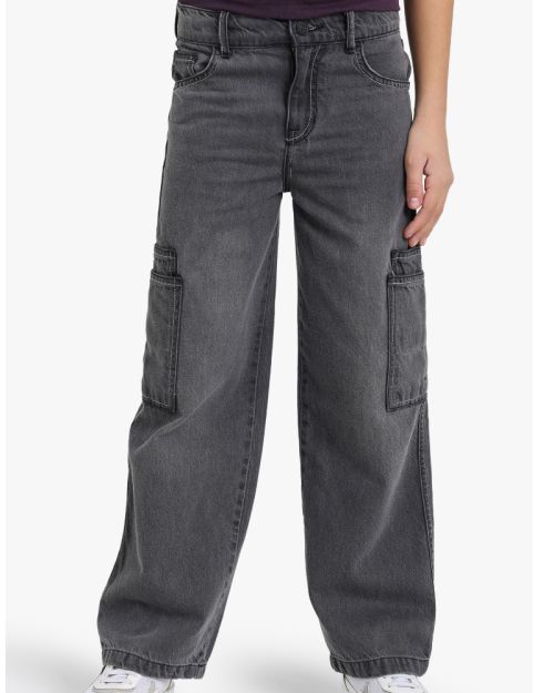 Boys Wide Leg Cargo Jeans