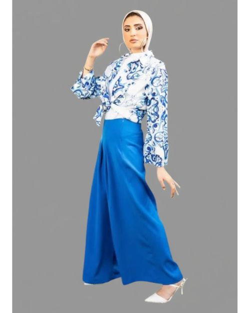 Printed Long-Sleeve Top