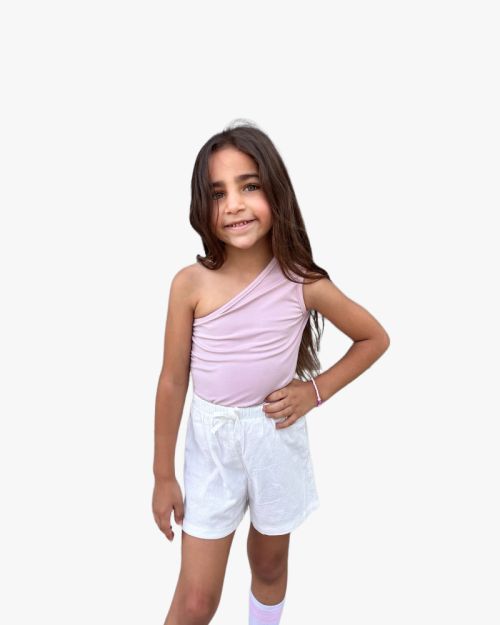 Kids Casual Summer Plain White Top